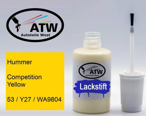 Hummer, Competition Yellow, 53 / Y27 / WA9804: 20ml Lackstift, von ATW Autoteile West.